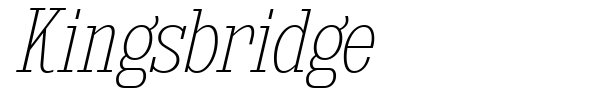 Kingsbridge font preview